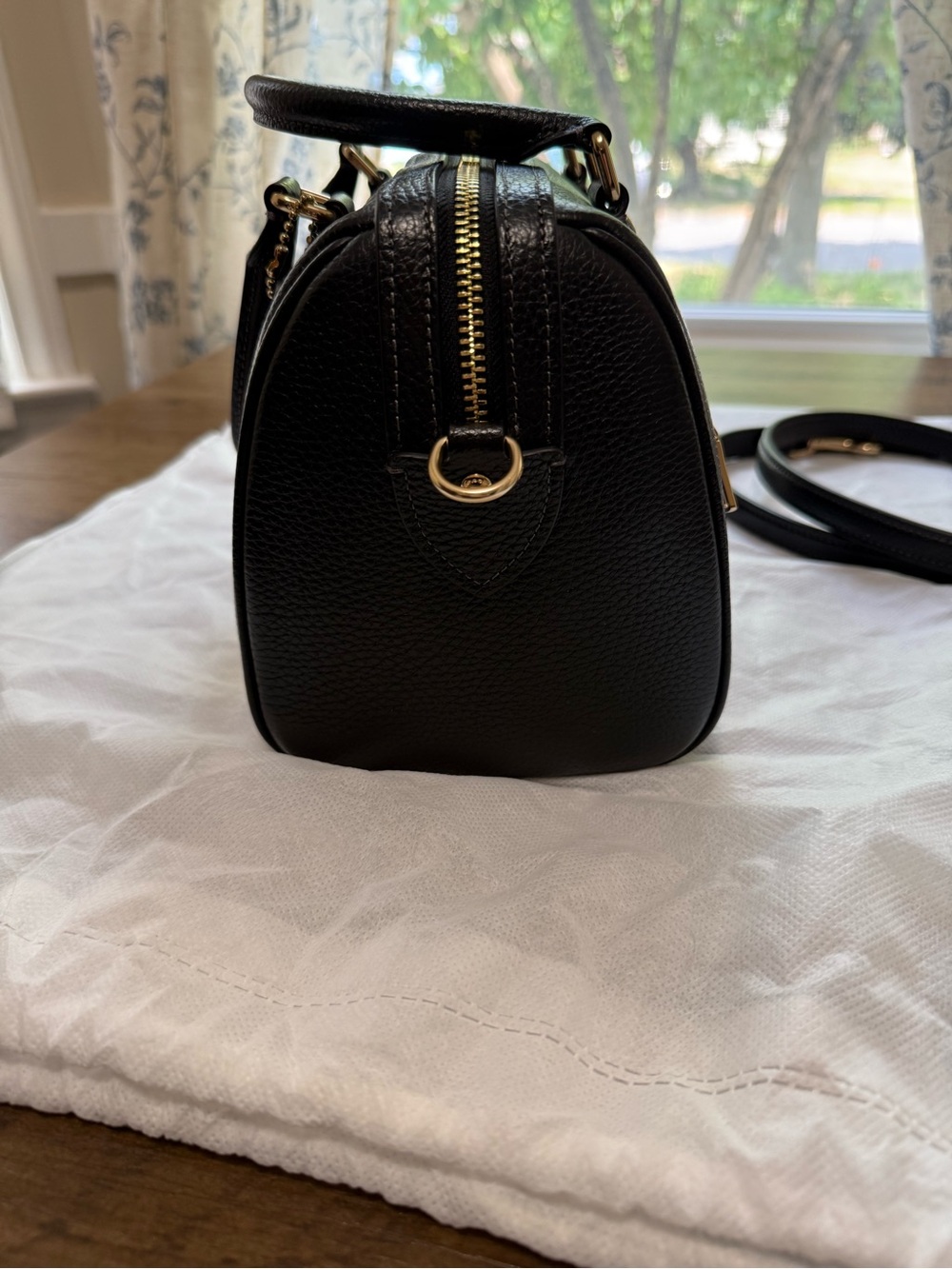 Coach Black Pebbled Leather Medium Rowan - Picture 4 of 9